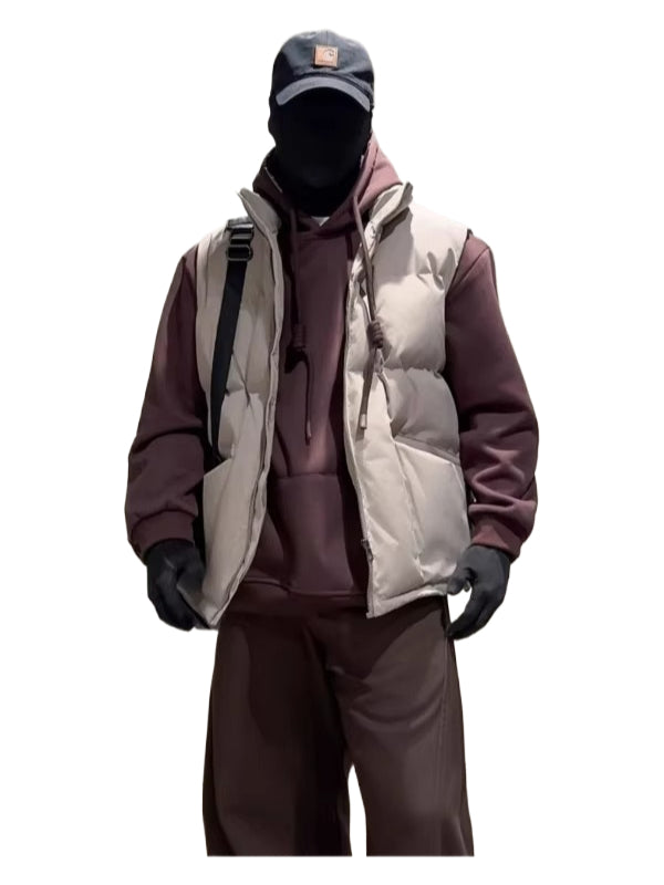 Vest stand-up neck cotton-padded vest sleeveless jacket SIN0812