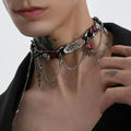 [STRUC TON] LEATHER PUNK NECKLACE ST1041
