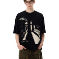 American retro vintage art silhouette print t-shirt for men  SIN062