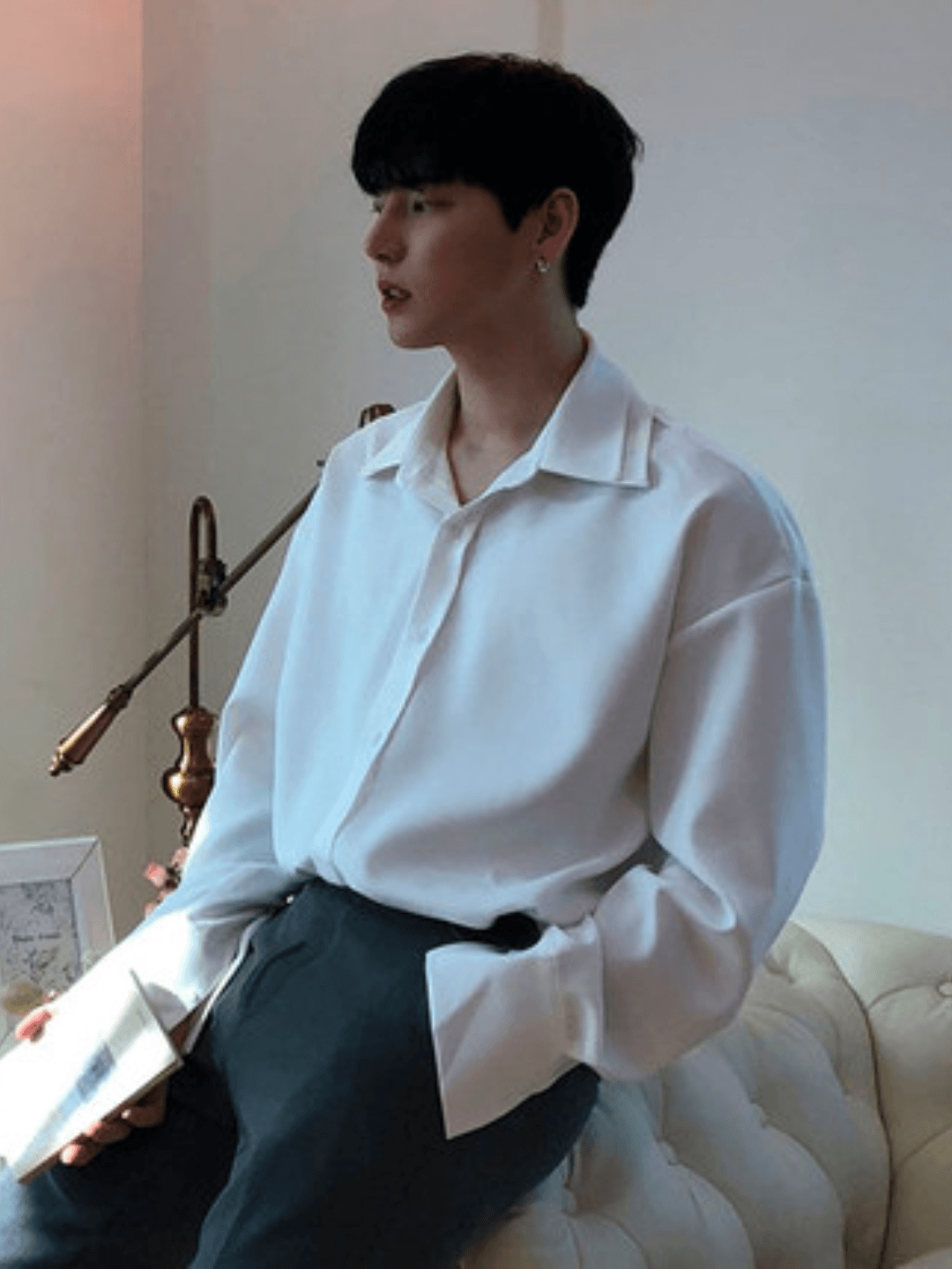 [DAVID&ME] Handsome Ice Silk Shirt st1197