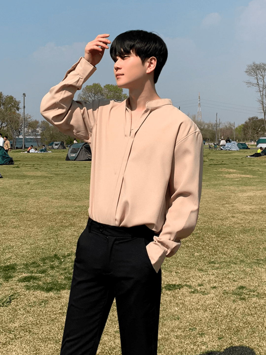 [MRCYC] Loose Silky Shirt st1221