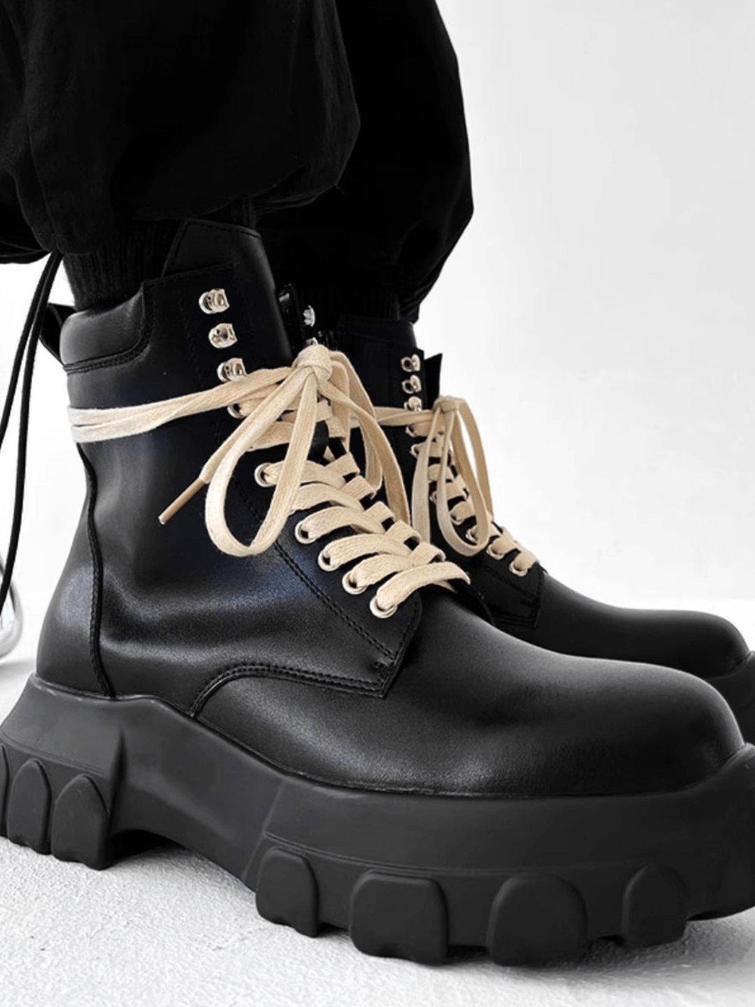 British style leather zipper shoes st1893