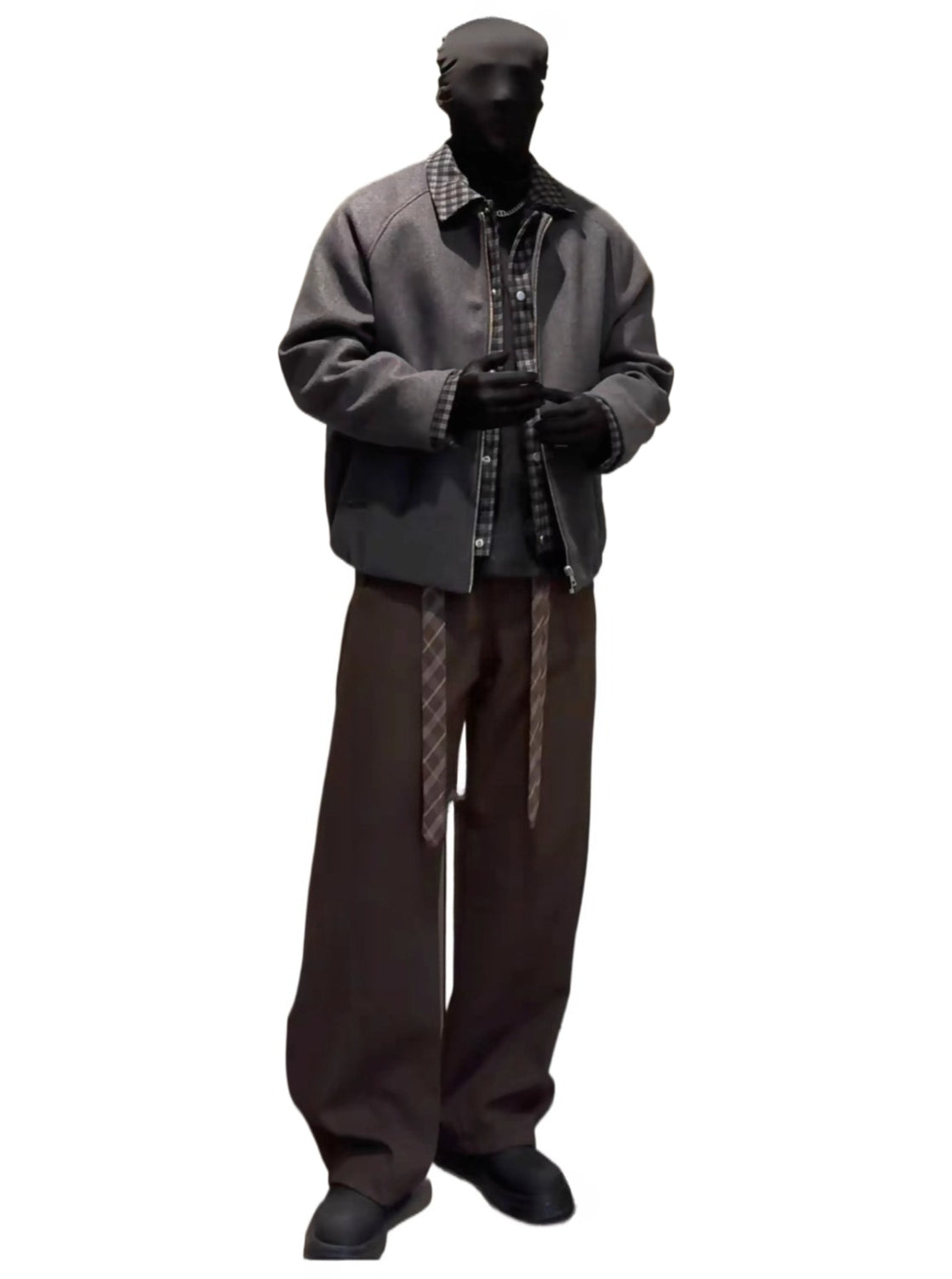 Fake two-piece woolen jacket lapel cotton jacket SIN0813