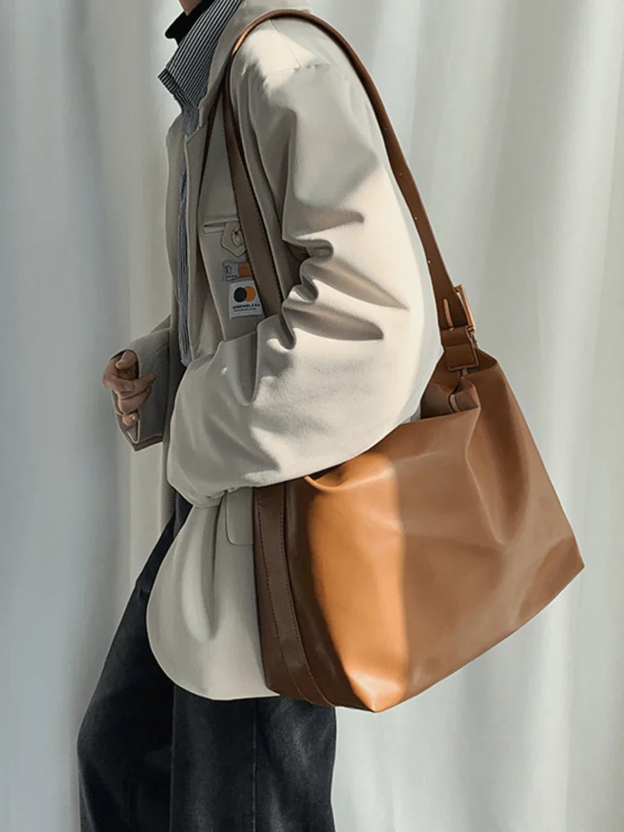 STREET LEATHER SHOULDER BAG sinclub9789