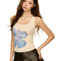 American retro orchid i-back tank top for women　WY010