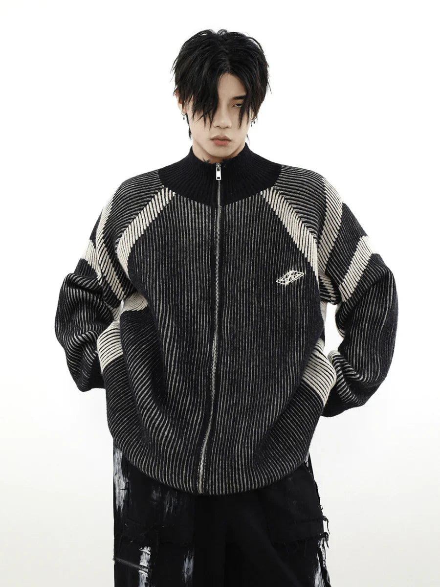 STRIPED TURTLENECK SWEATER sinclub1000