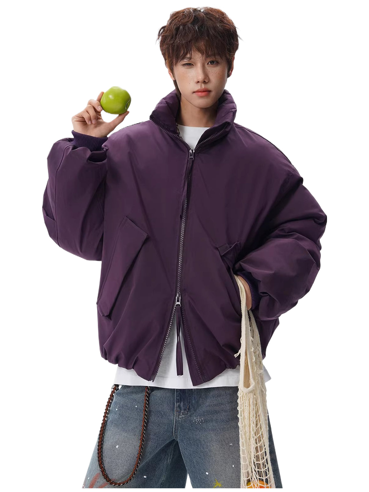 High street stand collar cotton padded puffer jacket  SIN0861