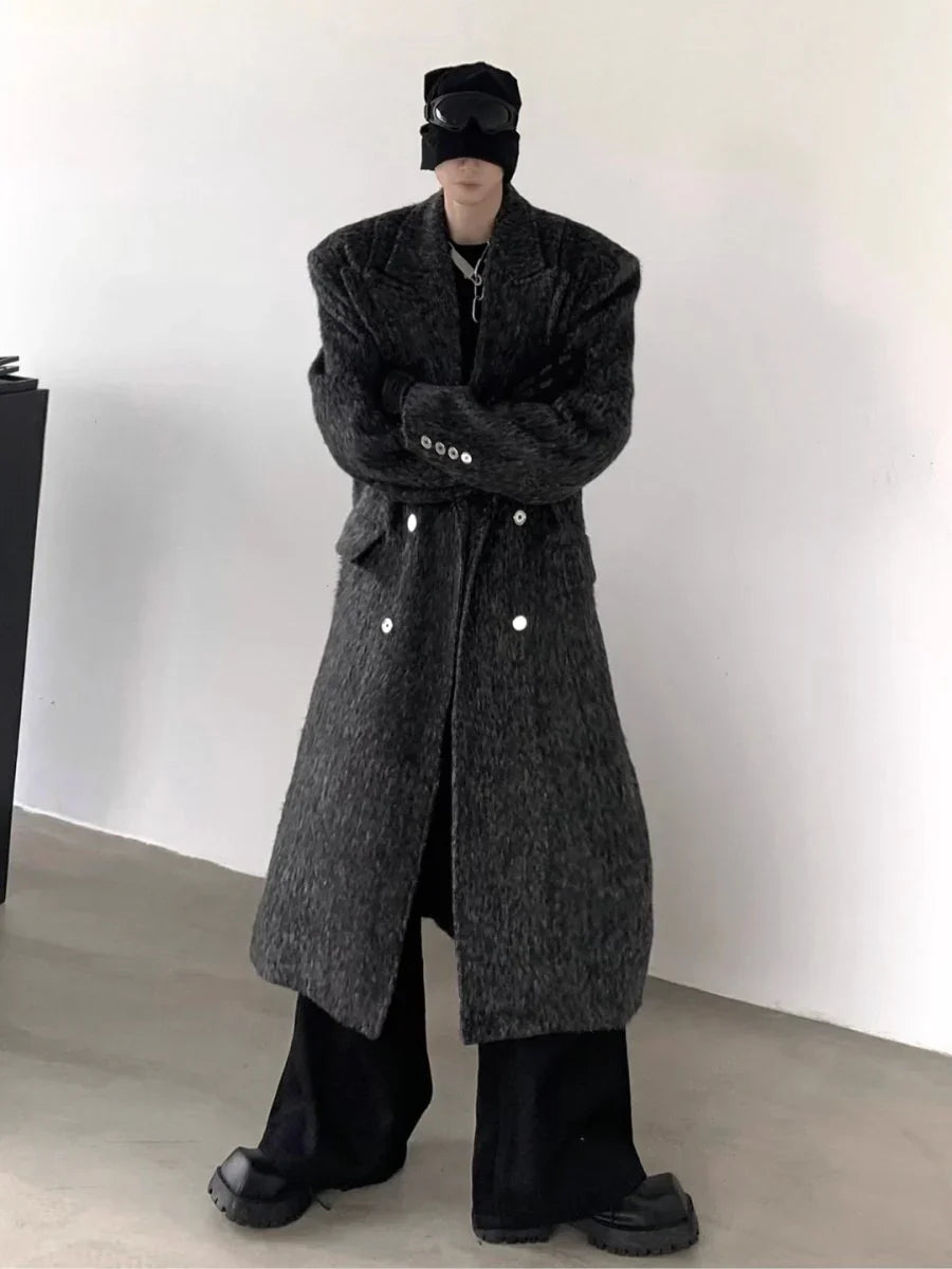 GRAY MID-LENGTH TRENCH COAT sinclub7033