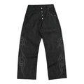 Studded Vintage Denim Trousers-sinclub25
