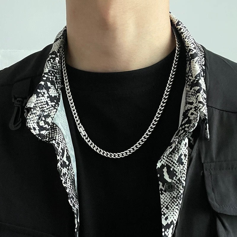 [STEP BLØCK] TITANIUM-STEEL CUBAN LINK NECKLACE st5059