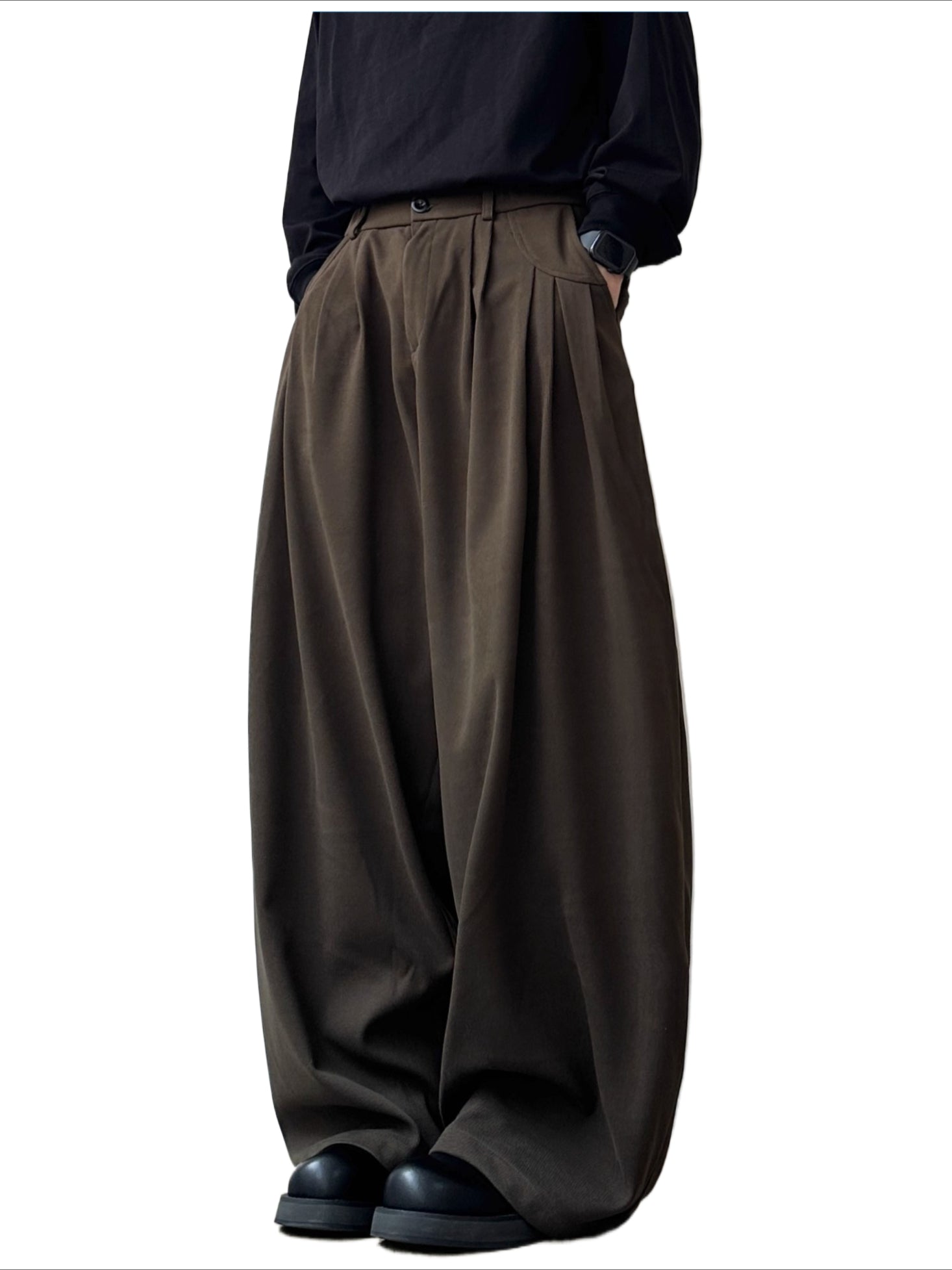 Retro pendant loose wide-leg casual pants scimitar pants SIN0912