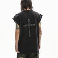 Heavyweight Vintage Washed Embroidered Sleeveless T-Shirt