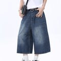 washed straight denim pants shorts st1626