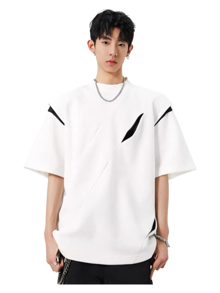 High-end, designer-style, relaxed fit, short-sleeve t-shirt SIN012