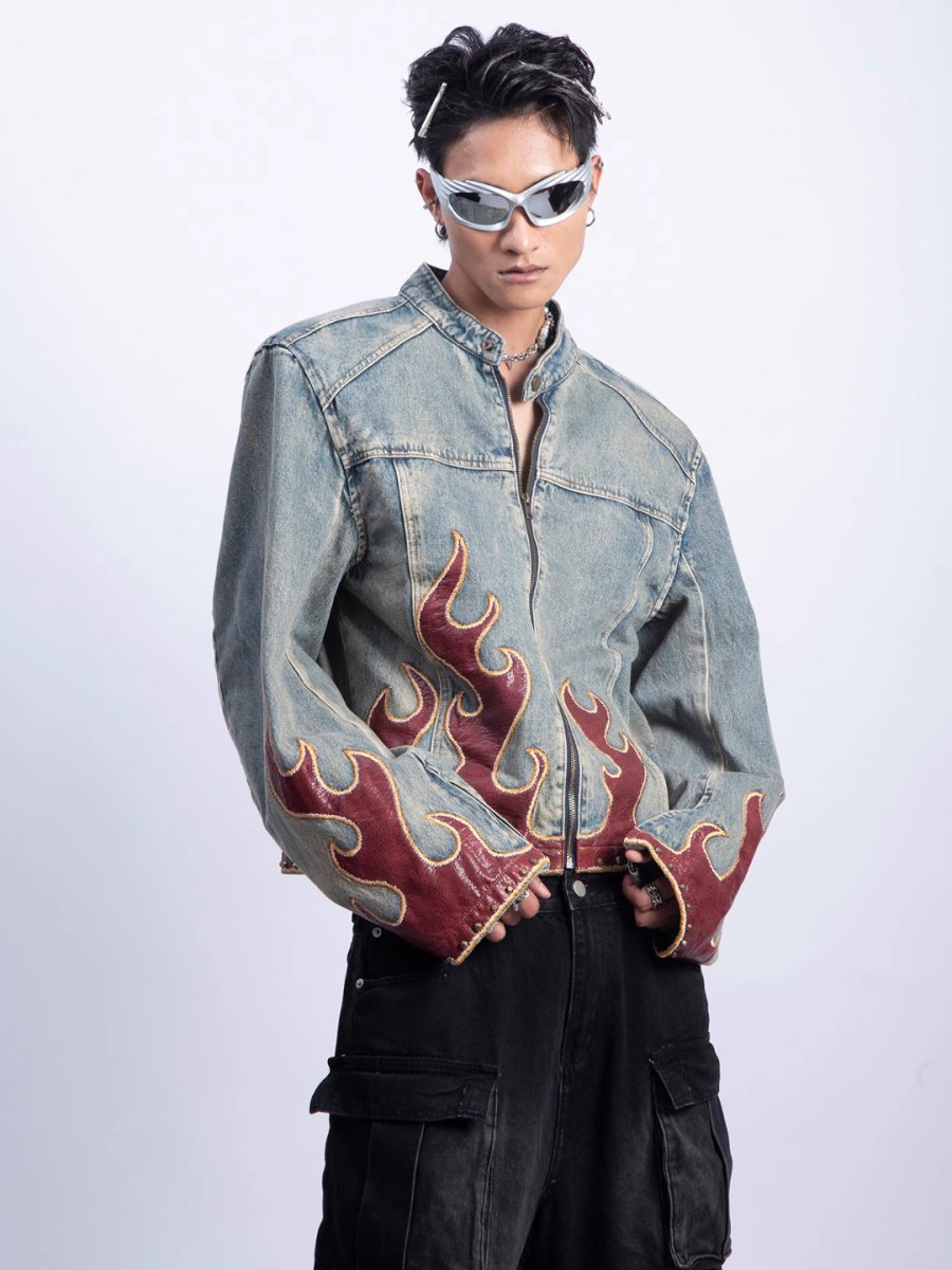 washed denim jacket sinclub7051