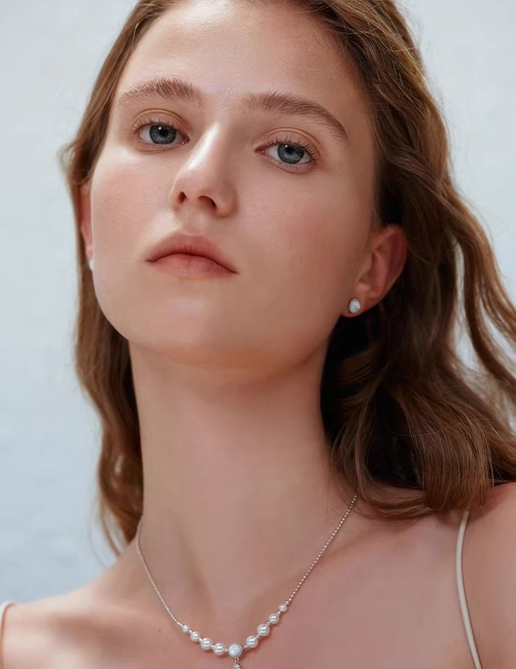 Simple series artificial pearl necklace women's French collarbone chain accessories WY019