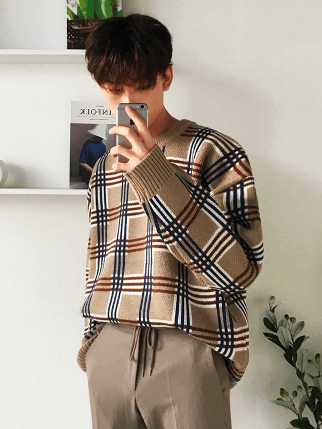 [MRCYC] Plaid Overknit st1623