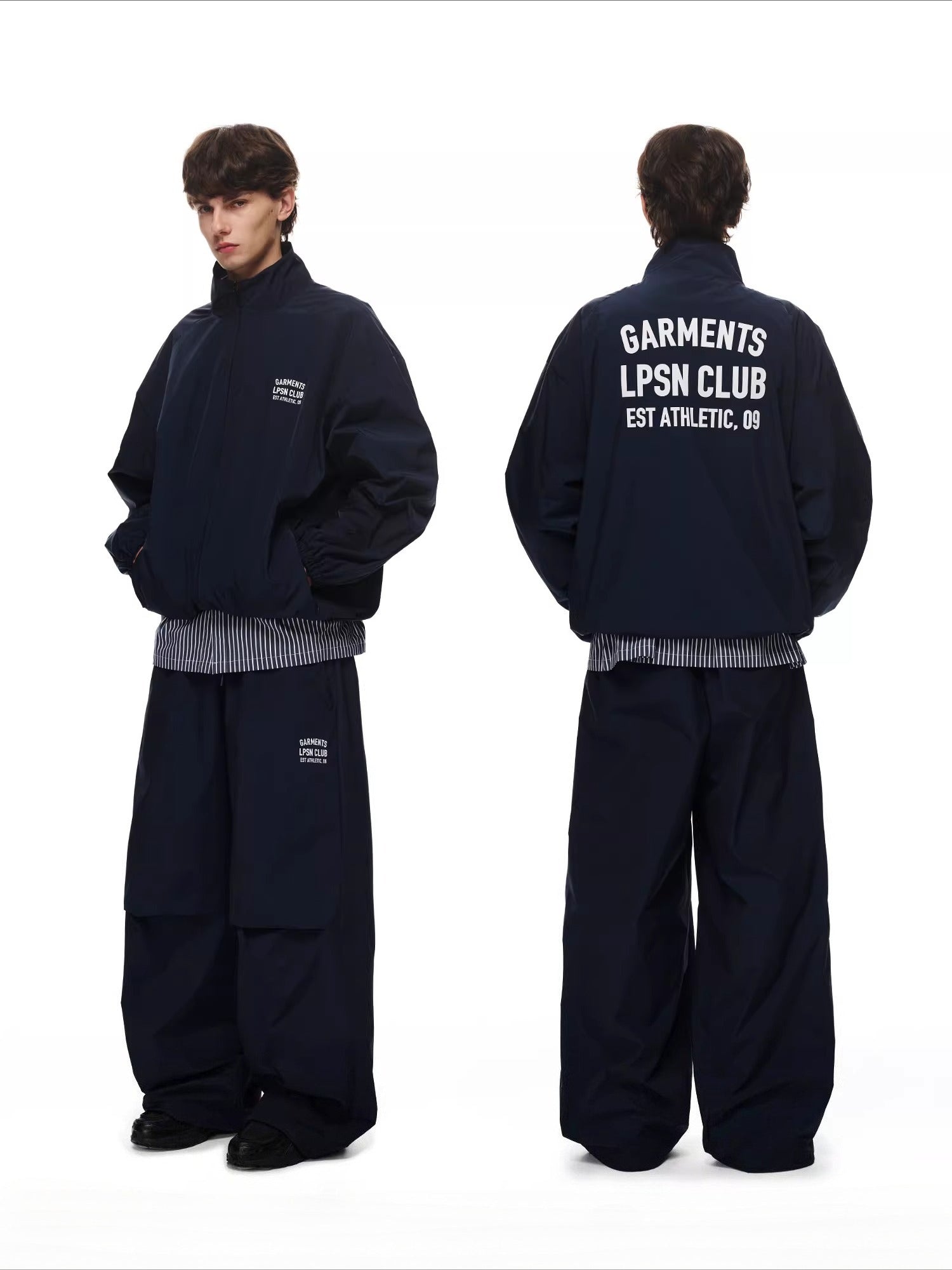 Printed stand collar fashion sport jacket   SIN0840