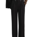 Fleece thermal men's retro loose wide-leg pants SIN0948