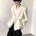WOOL WHITE TWEED JACKET sinclub6301