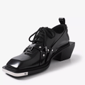 Square Toe Derby Leather Shoes st2046