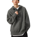 Heavyweight grey hooded knit sweater  SIN013