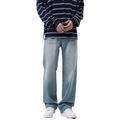 Loose straight jeans men's wide pants trousers WY071