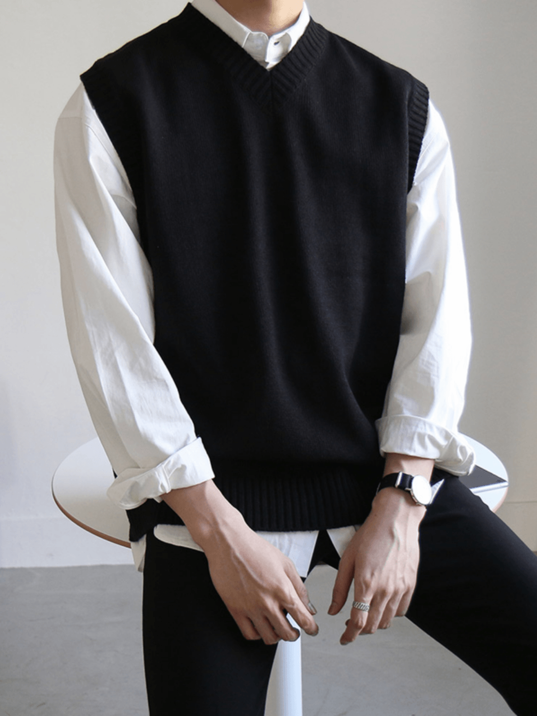 [MRCYC] Color V Neck Vest st1040