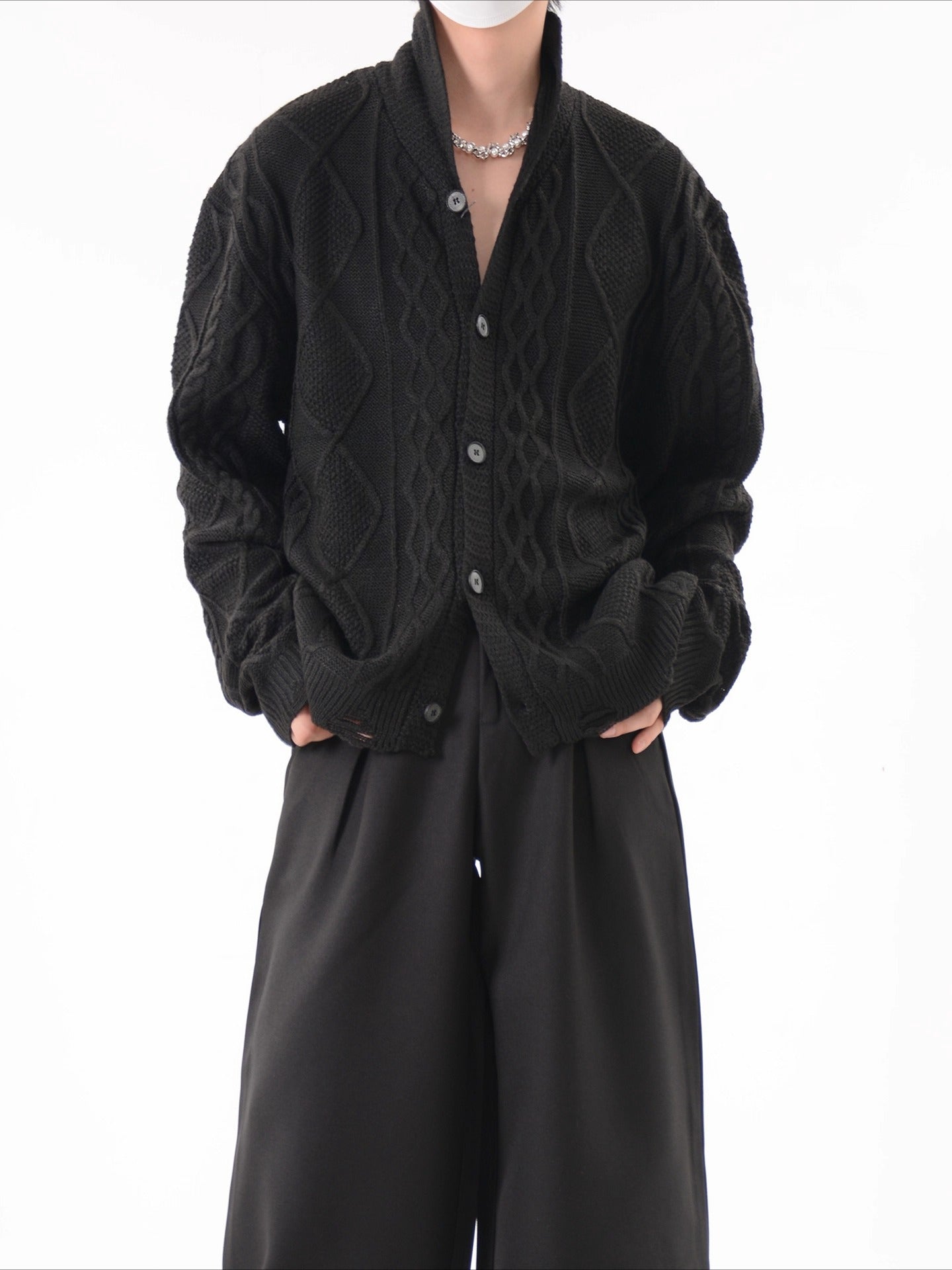 Sweater Jacket Lazy Wind Long Sleeve Knitted Cardigan SIN0816