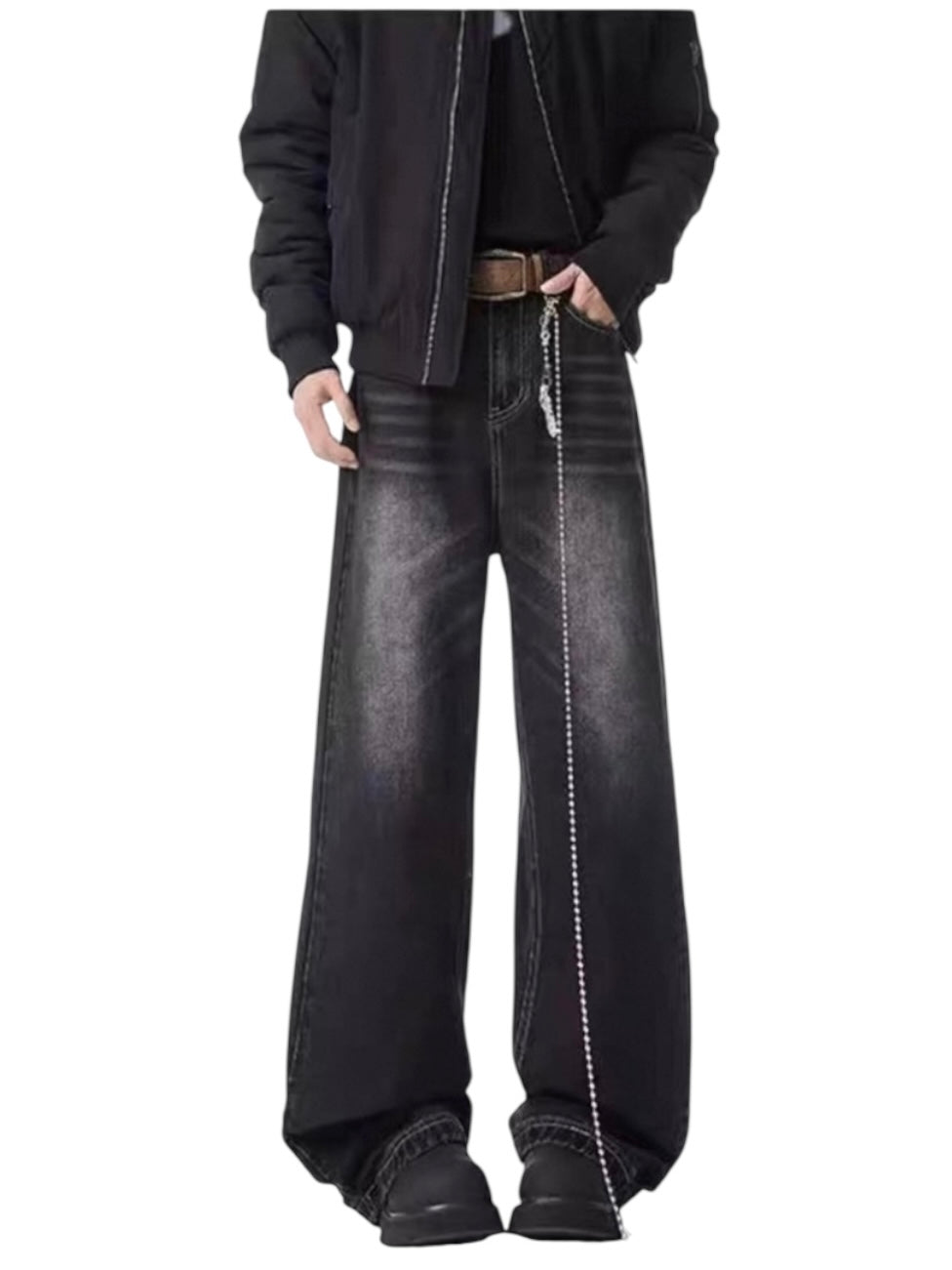 [GRACERUB] DIRTY FLARE-CUT JEANS st5042