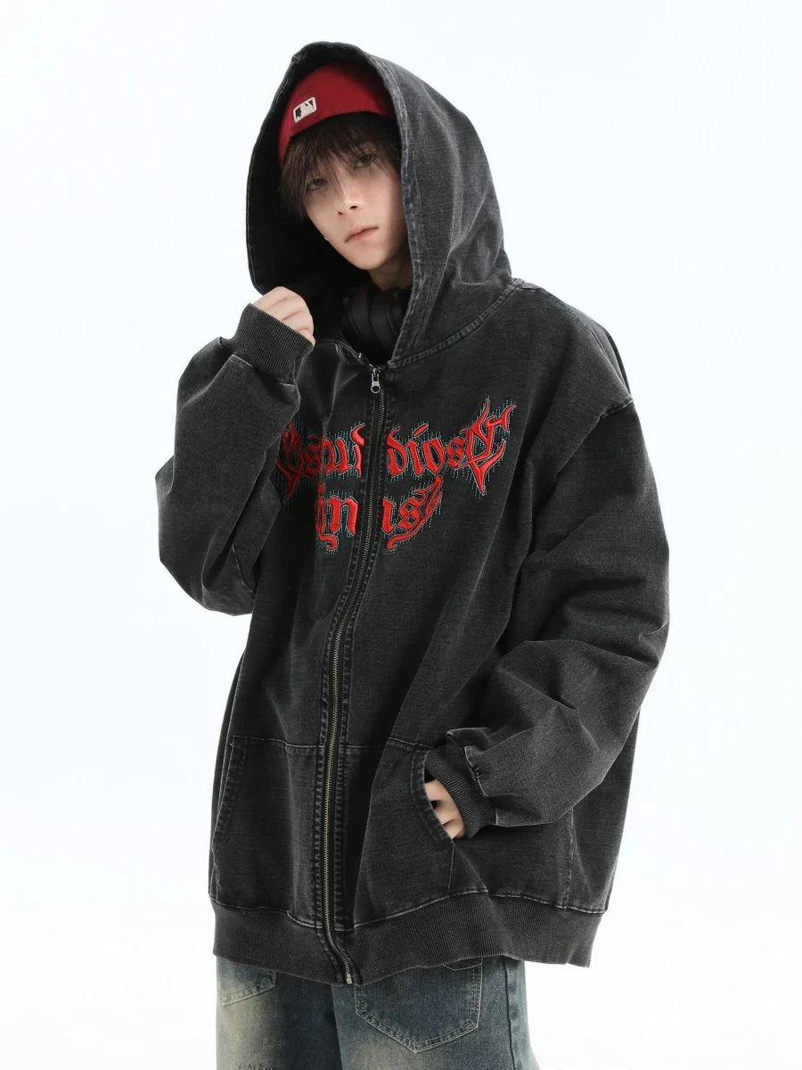 GOTHIC LETTER LOGO DENIM JACKET sinclub2828