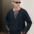 V-neck loose trend within shirt sinclub7796