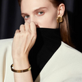 Gold earrings femininity stud earrings French retro exaggerated silver needle earrings WY025