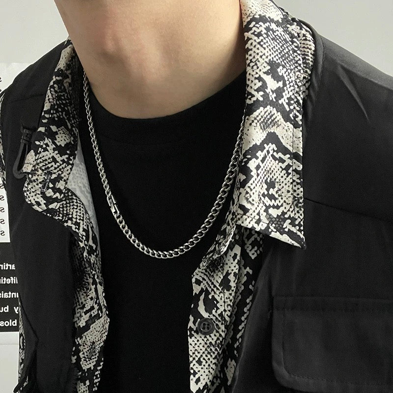 [STEP BLØCK] TITANIUM-STEEL CUBAN LINK NECKLACE st5059