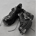Punk Metal Leather Shoes st1643