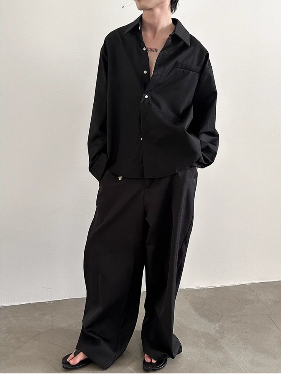 [GENESISBOY] short long-sleeved shirt st2341