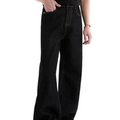 Retro raw cow black straight-leg wide leg loosejeansmen's spring year of the horse limited casual style pants