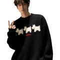 Crew neck sweater lazy style loose casual knitted sweater SIN0810