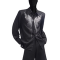 Classy hot diamond butterfly long sleevesshirt men's loosetrendy hairstylist fashion shirt