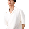 American style ice silk cuban collar short sleeve shirt  SIN002