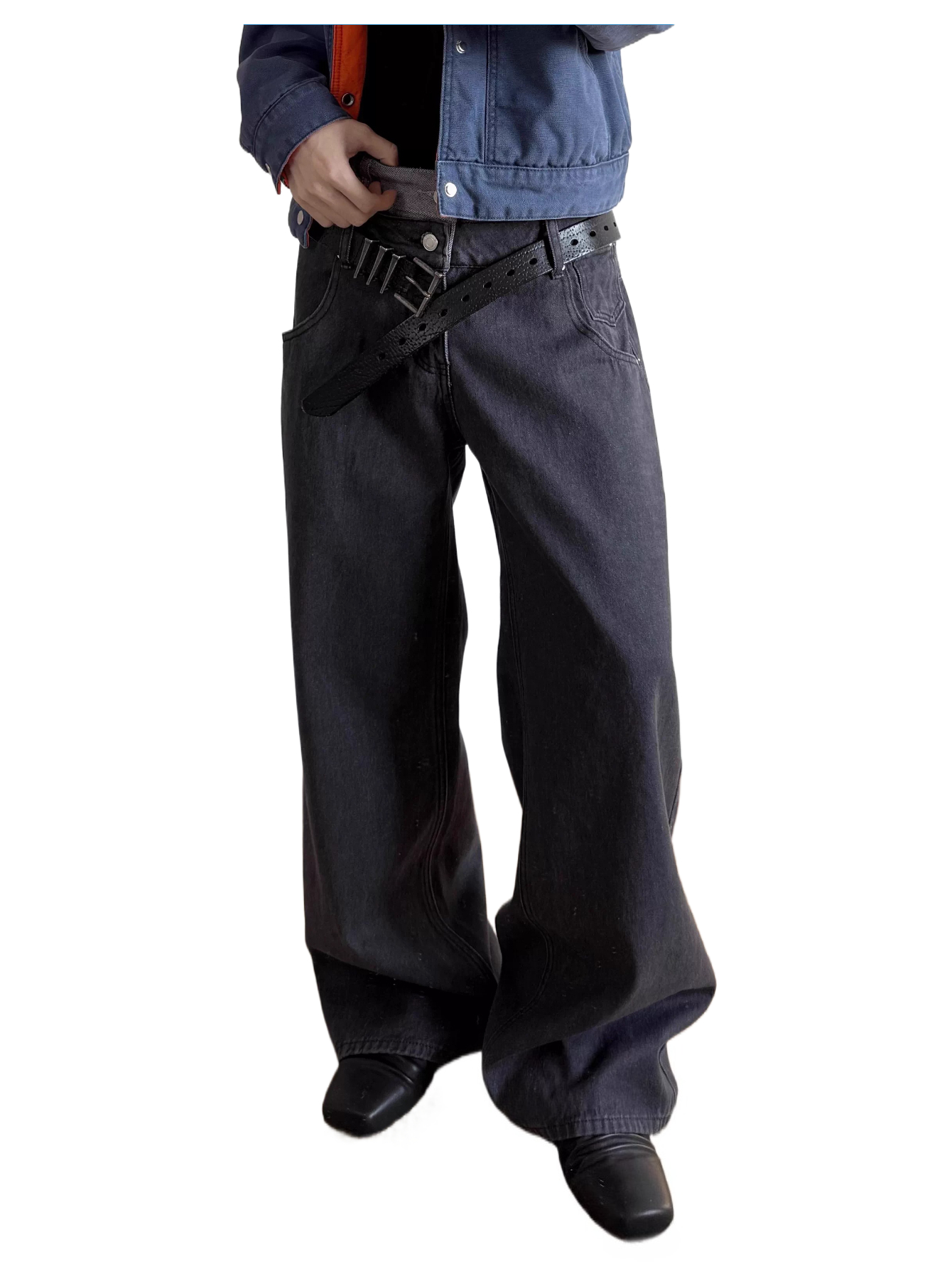 Old money style street retrocasualcleanfit raw denim straight-legjeans  SIN0877