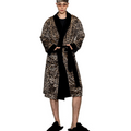 Luxury undercurrent: vintage-inspired, heavyweight velvet leopard print robe - comfortable loungewear & sleepwear