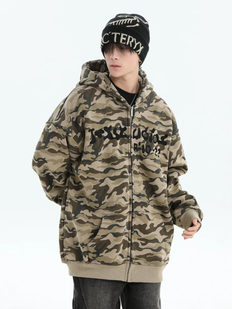 [INSstudios] FULL PRINT CAMOUFLAGE JACKET ST1251