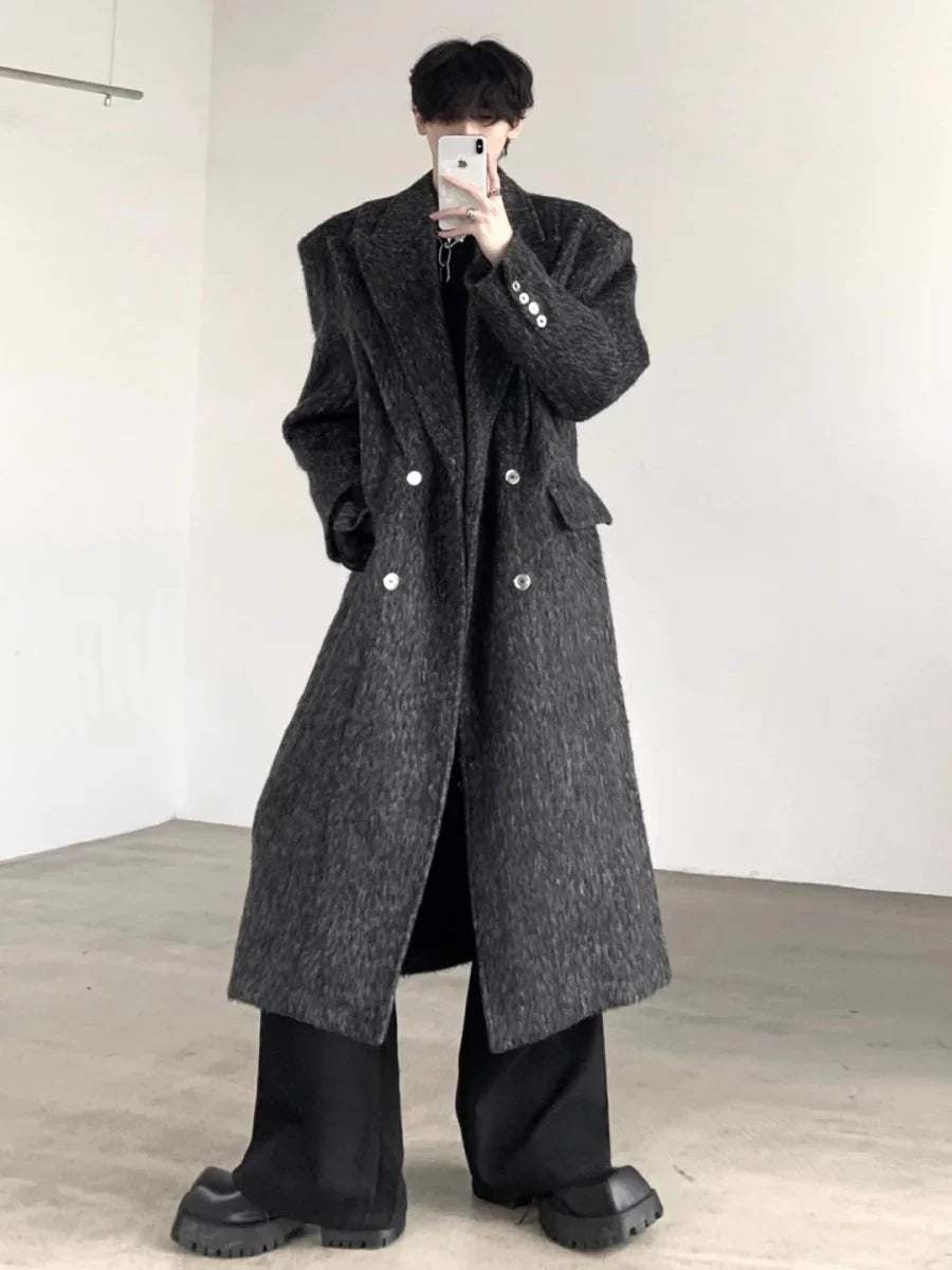 GRAY MID-LENGTH TRENCH COAT sinclub7033