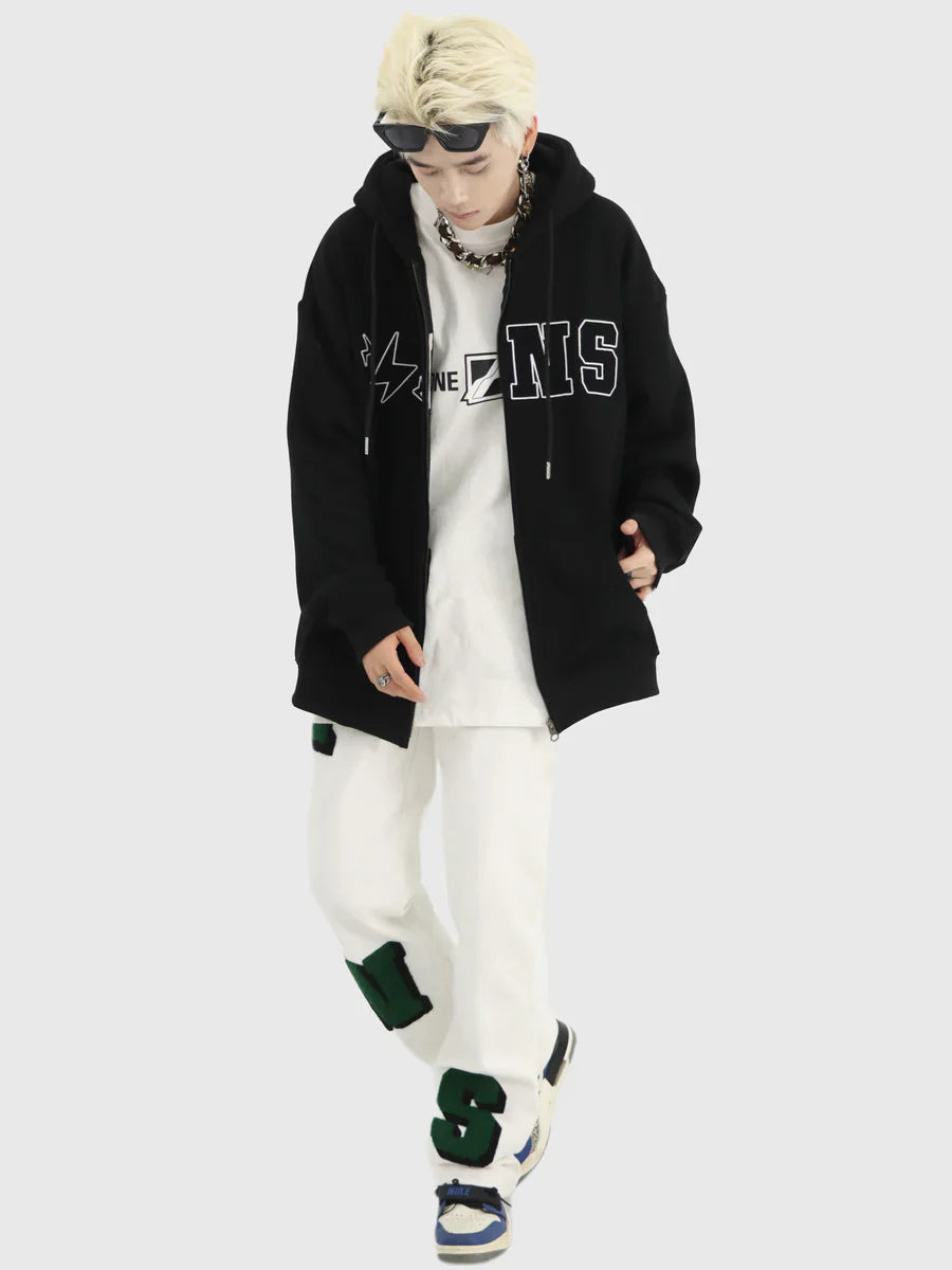 [INSstudios] BIG LOGO ZIPPER JACKET ST556