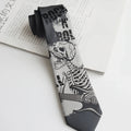DARK GRAY SKULL TIE TREND ST551