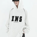 [INSstudios] AMERICAN FLOCKED LOGO HOODED ST560
