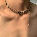 SILVER NECK CHAIN JEWELRY NECKLACE ST521