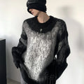 [AUTUMNWIND] BLACK AND WHITE CLASH DESIGN KNIT SWEATER ST968