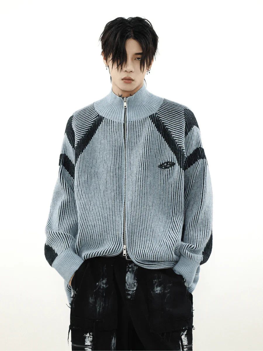 STRIPED TURTLENECK SWEATER sinclub1000